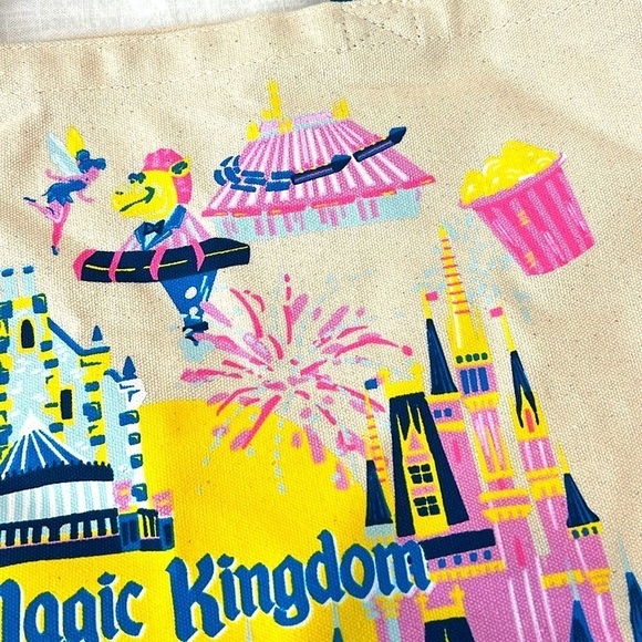 NWT Disney Parks Starbucks Magic Kingdom Discovery Series Canvas Tote WDW - Picture 12 of 17